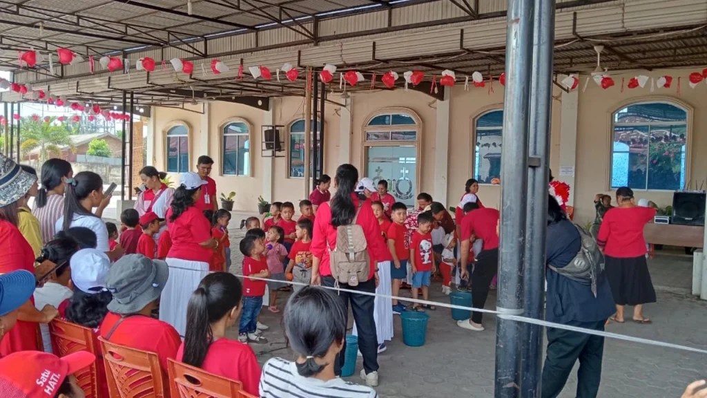 Perlombaan HUT RI ke-80 oleh Sekolah minggu Perayaan HUT RI ke-80 di HKBP Perawang - Sekolah Minggu